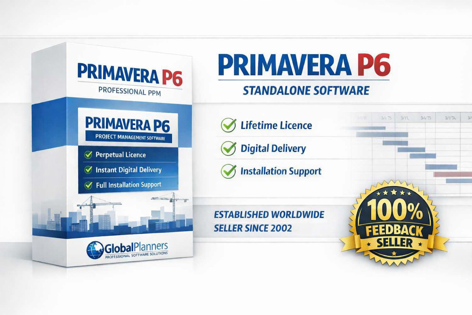 Latest Oracle Primavera P6 Version 25 PPM Software. Global Support and Delivery.