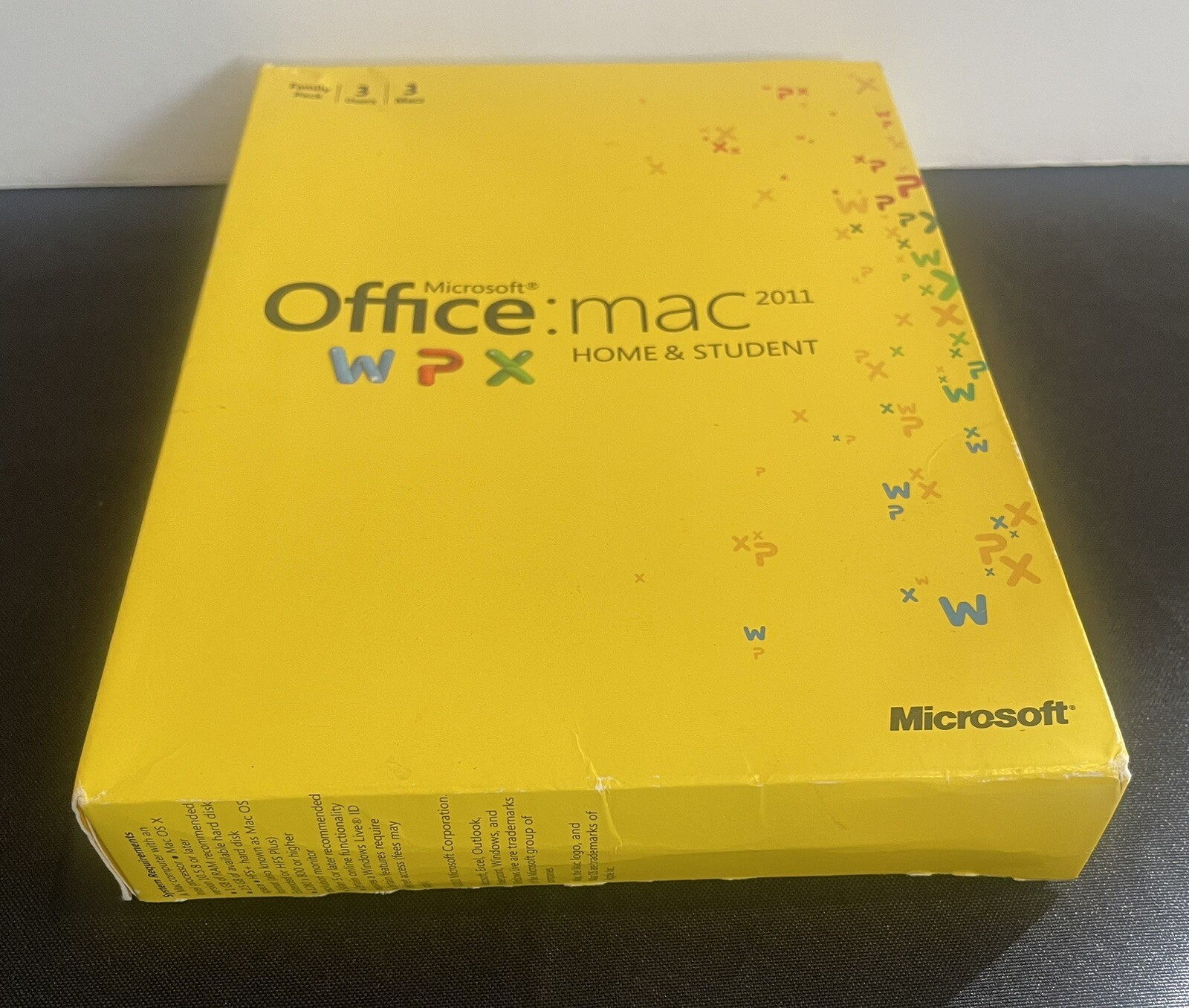 New Open Box. Microsoft Office for Mac Home and Student 2011 Family Pack.