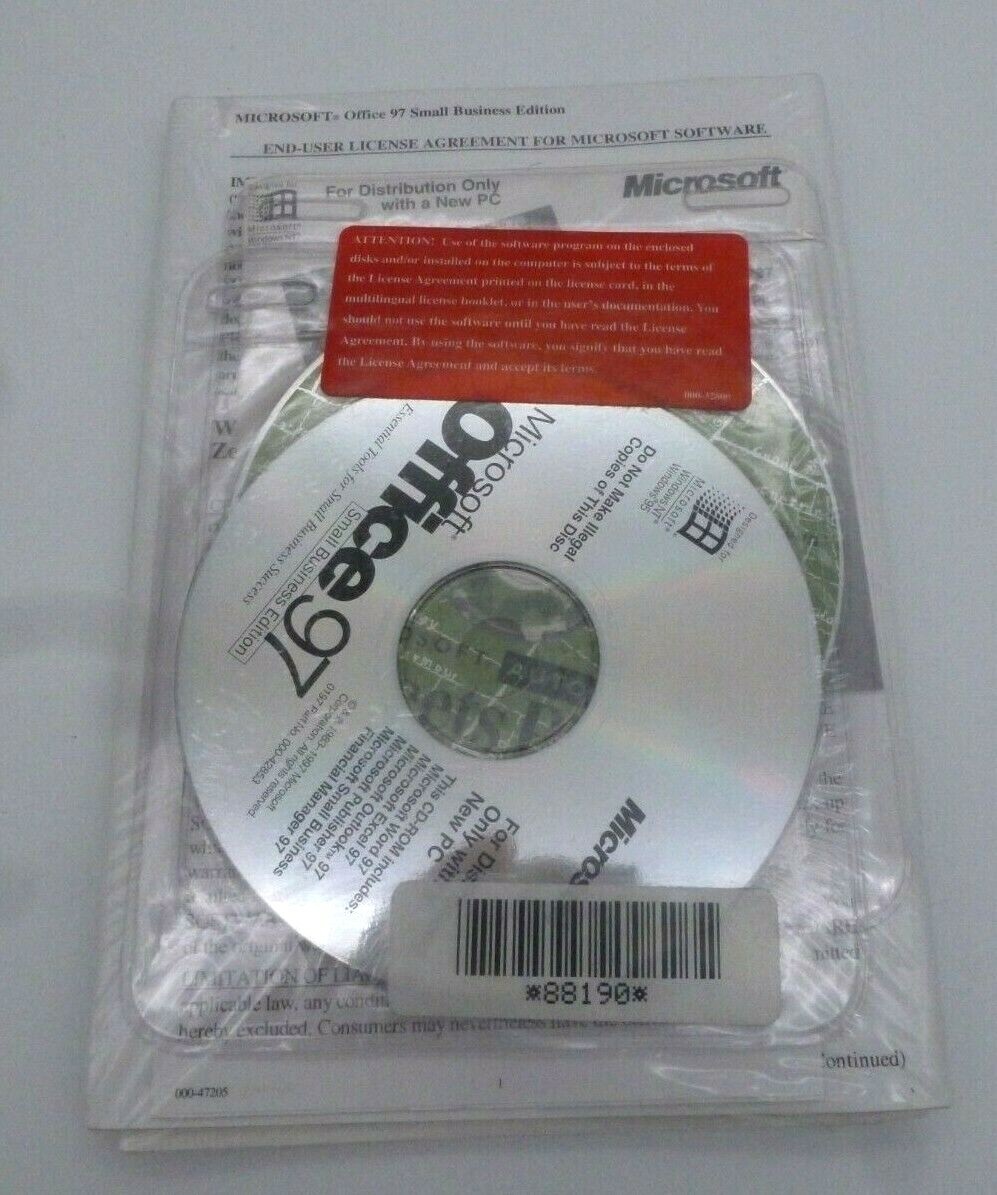 Microsoft Office 97 Small Business Edition New Sealed