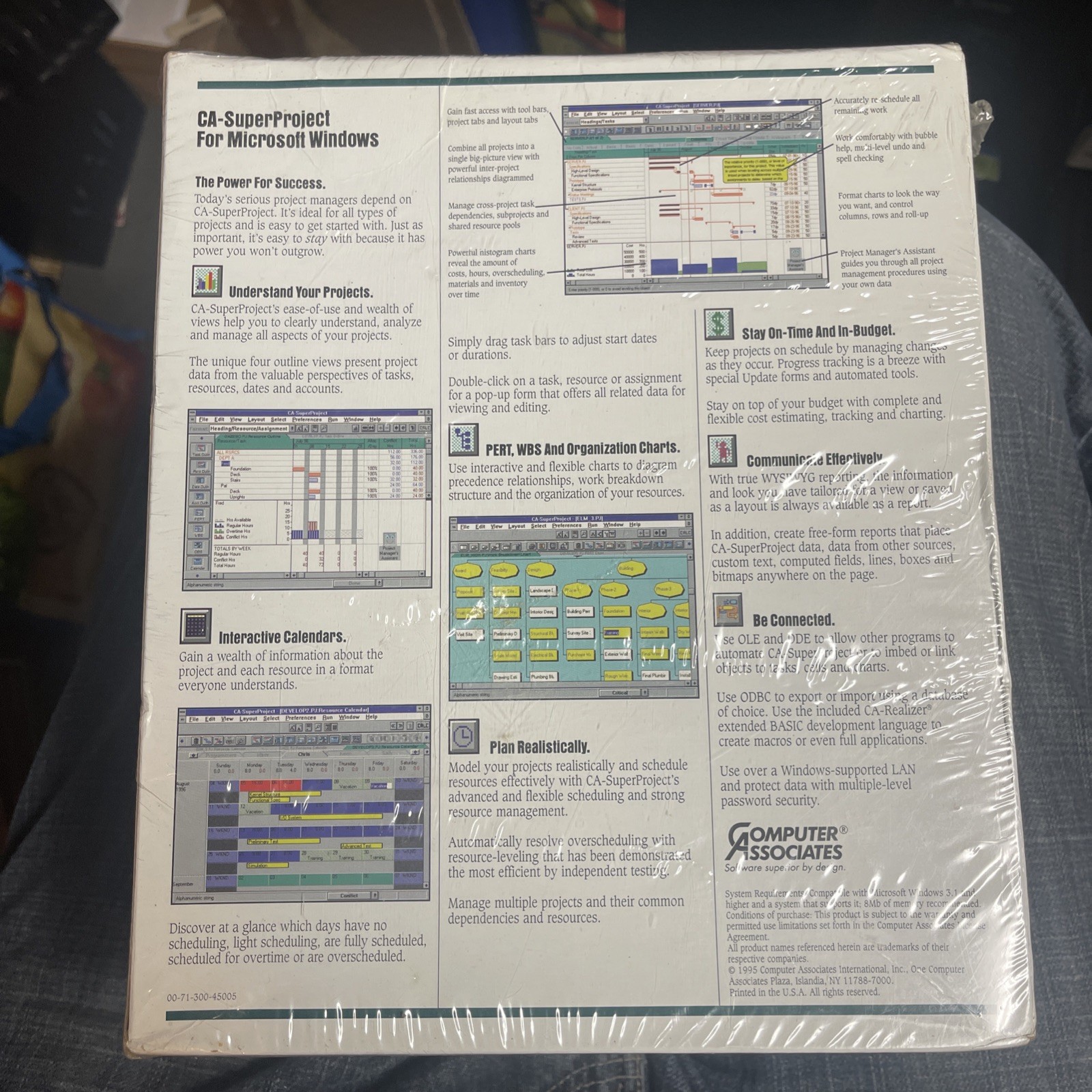 CA-SuperProject for Windows, Computer Associates version 4.0B Includes Timesheet