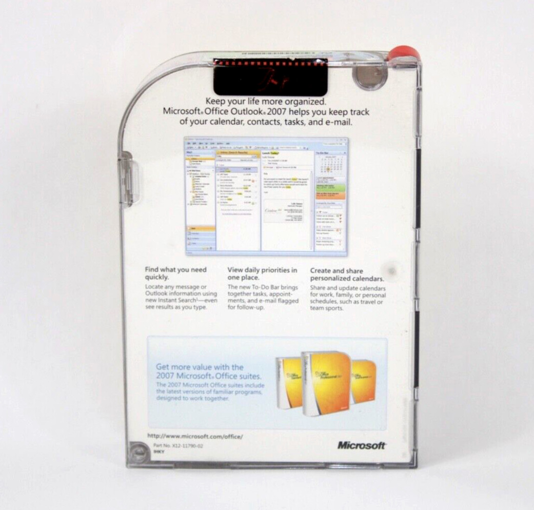 Microsoft Office Outlook 2007 Full Retail English Version – New Open Box