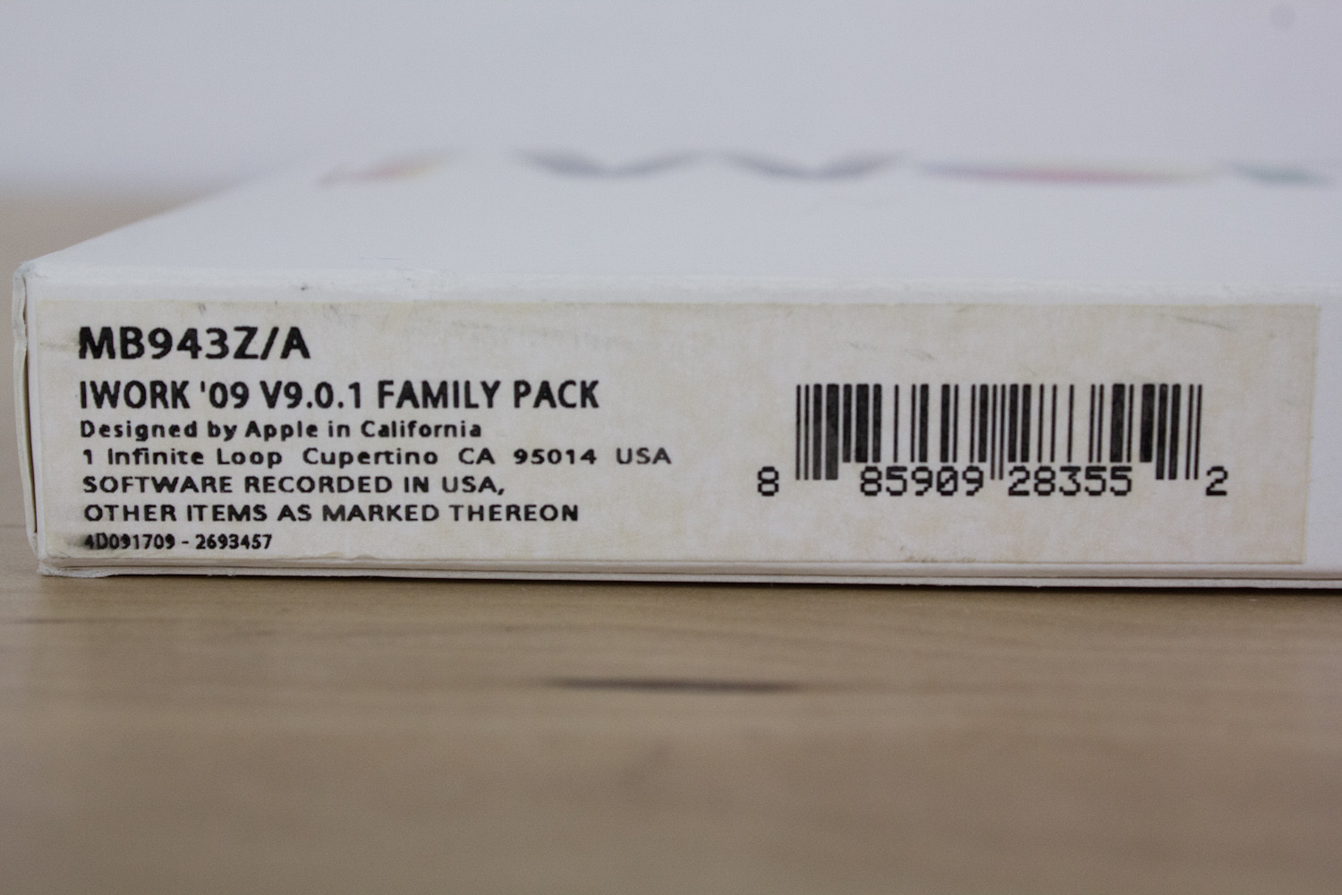 iWork ’09 Family Pack for Apple Mac MB943Z/A Pages Numbers Keynote