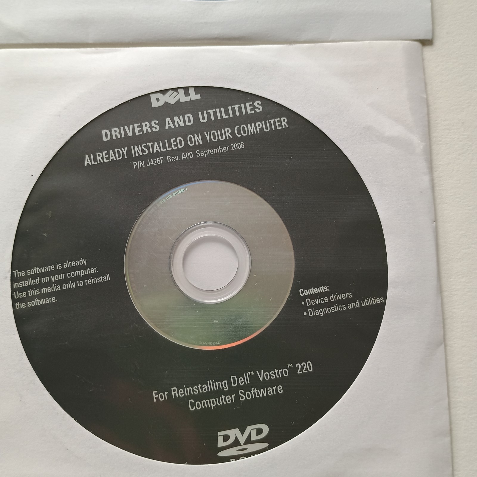 Dell PC Install Disc Lot Of 4, Sealed, Microsoft Works 9, Drivers, Vista