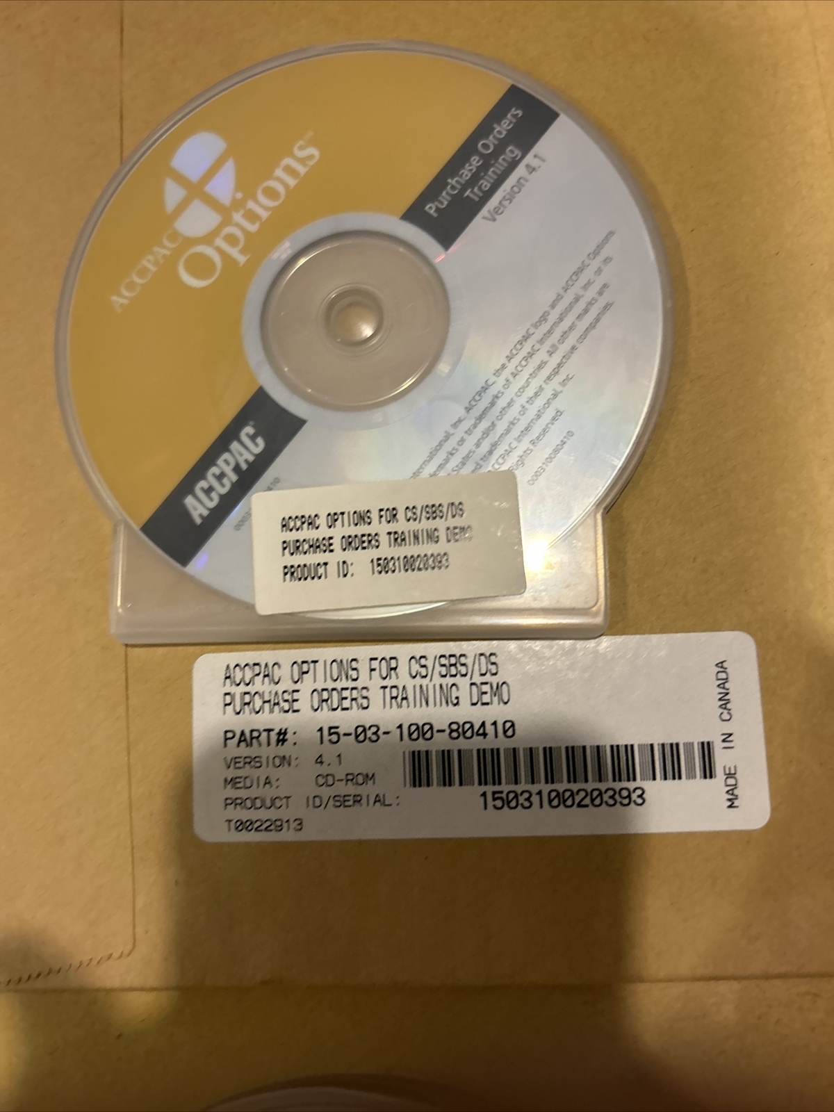 $6500 Brand New. Accpac Options. Training CDs For SM, GL,AP,AR,OE,PO,PROVIDES