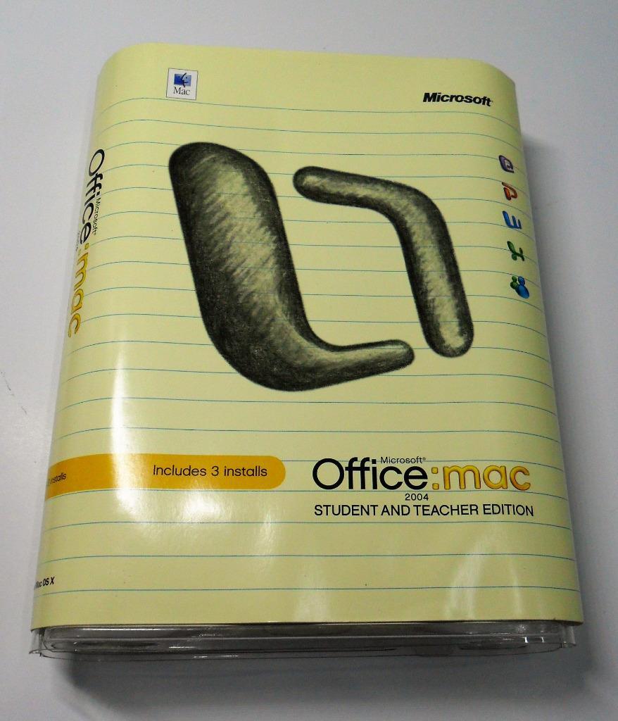 NEW? Microsoft Office Mac 2004 Student & Teacher Full Retail 3 users 3 KEYS