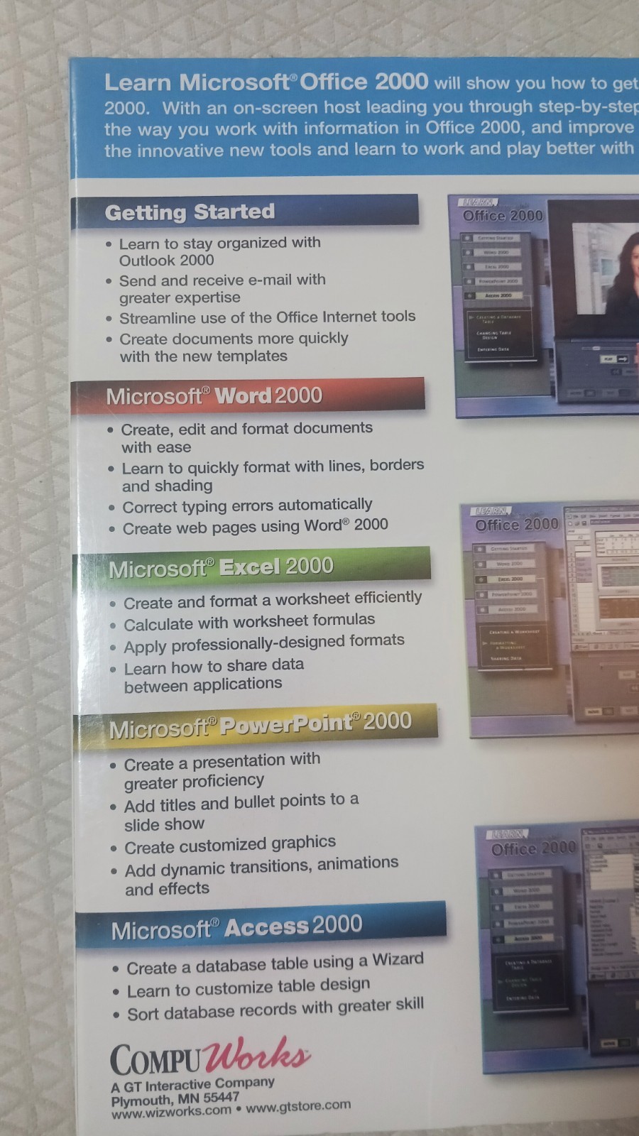 LEARN Microsoft Office 2000 CD ROM SEALED BRAND NEW