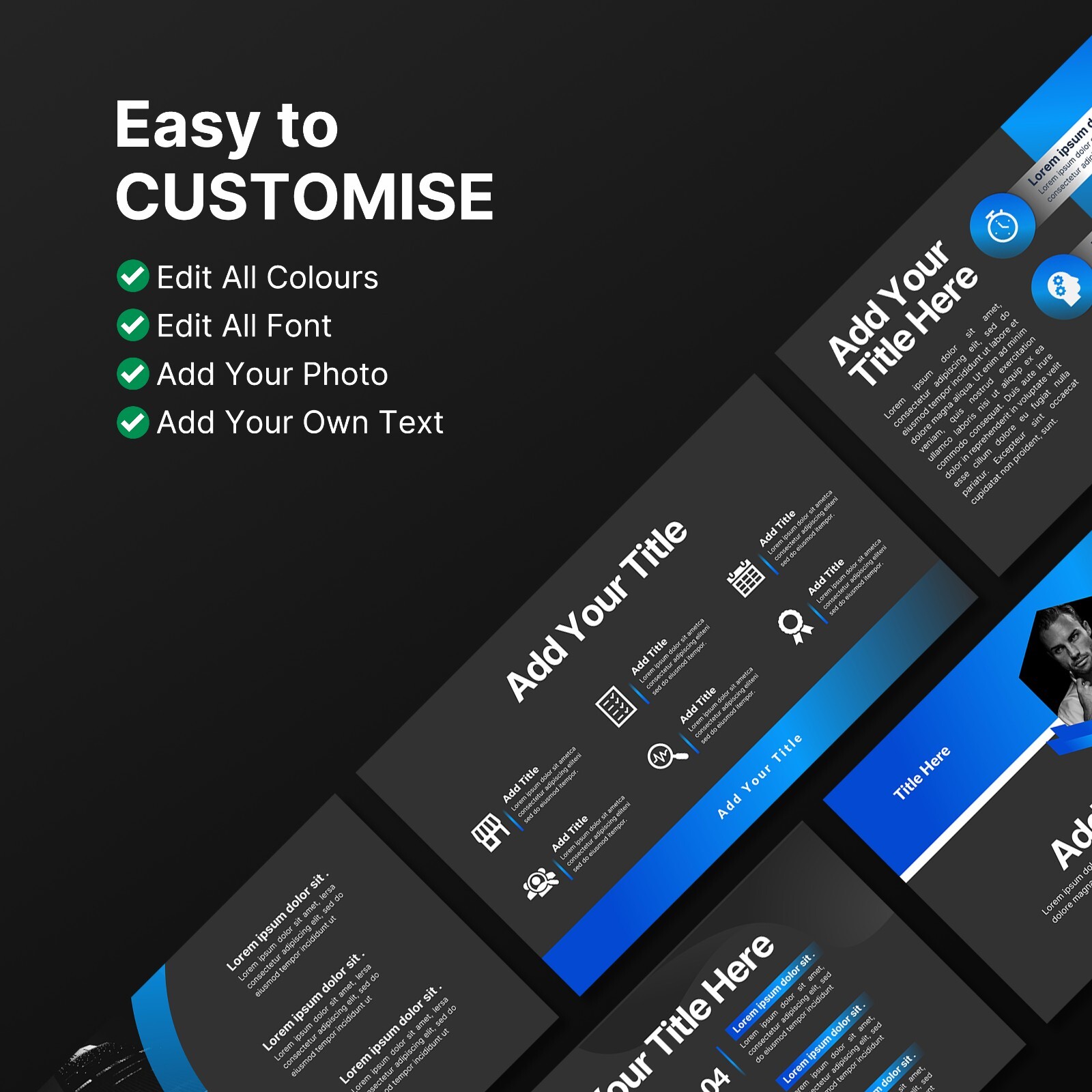 Modern Blue PowerPoint Template 2025 – Minimalist Business Strategy Slide Deck
