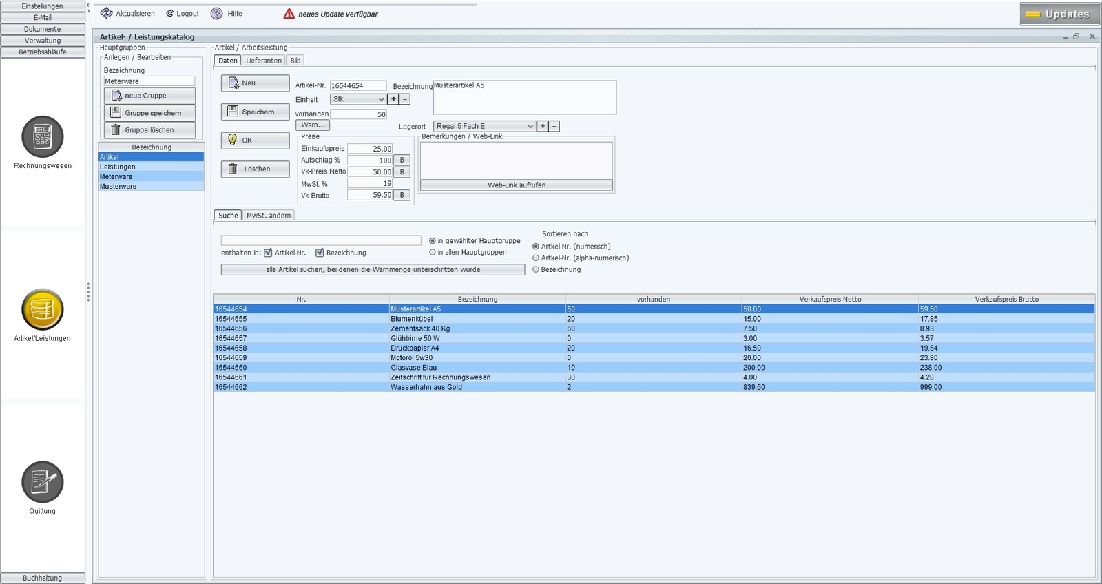 Buchhaltungsprogramm u. Rechnungsprogramm Software Programm – Downloadversion