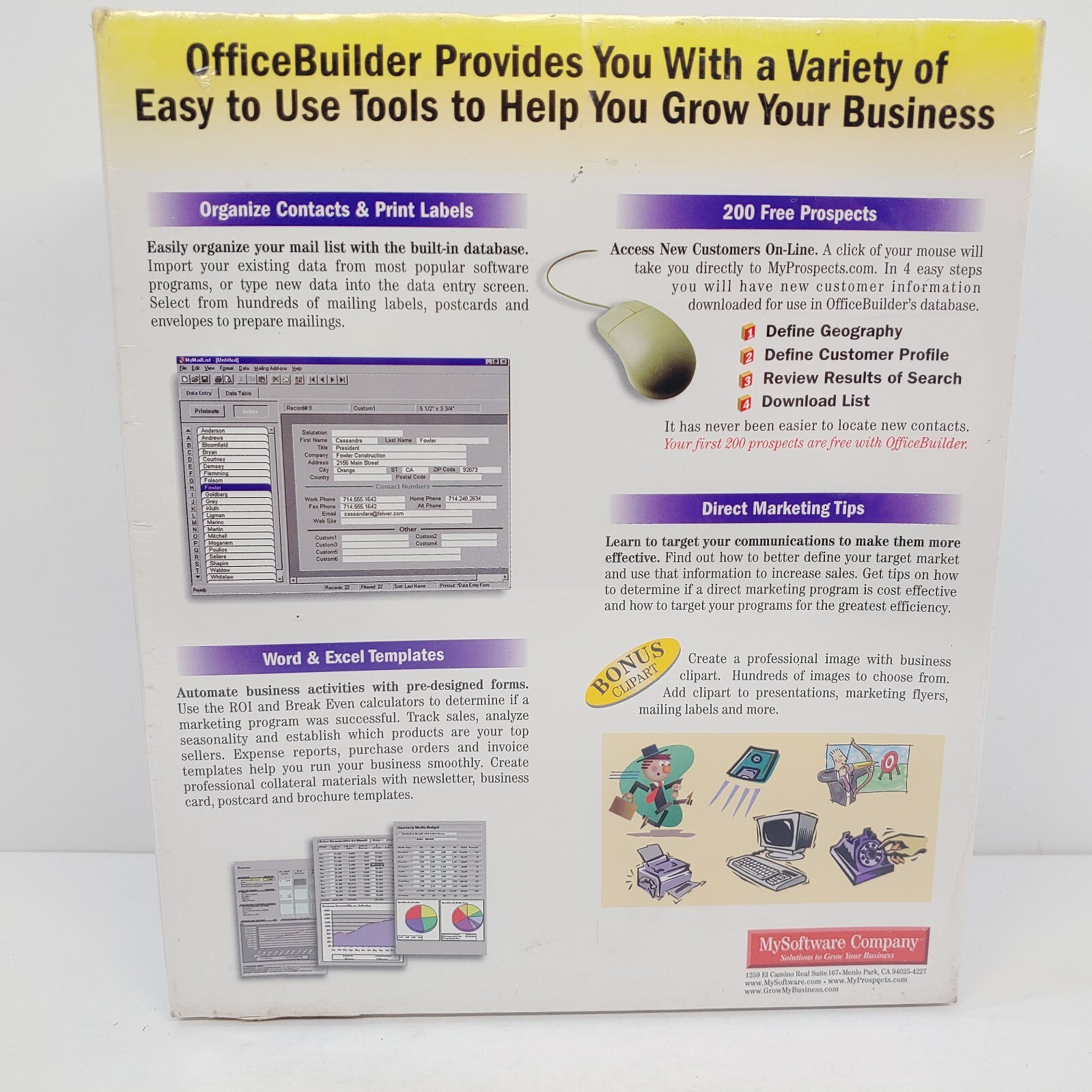 Vintage Office Builder PC 1999 Software Program MySoftware Company