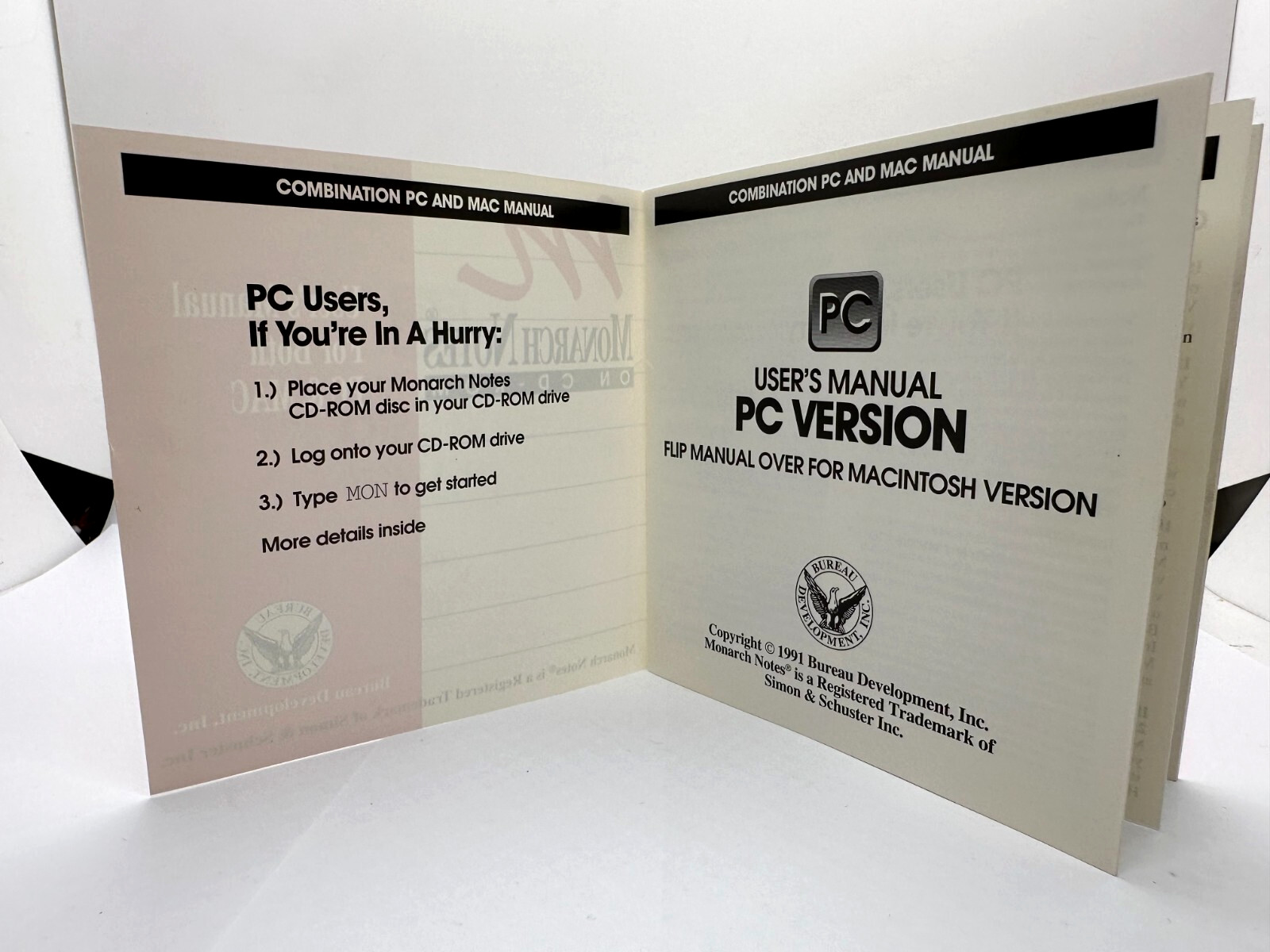 Monarch Notes on CD-Rom PC & MAC Computer Software Program – 1991