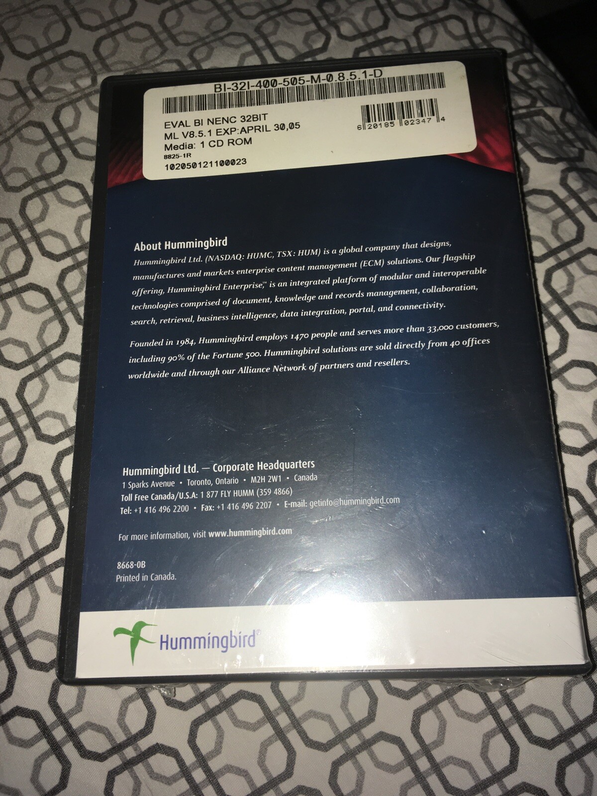 Hummingbird BI Nenc 32BIT ML V8.5.1