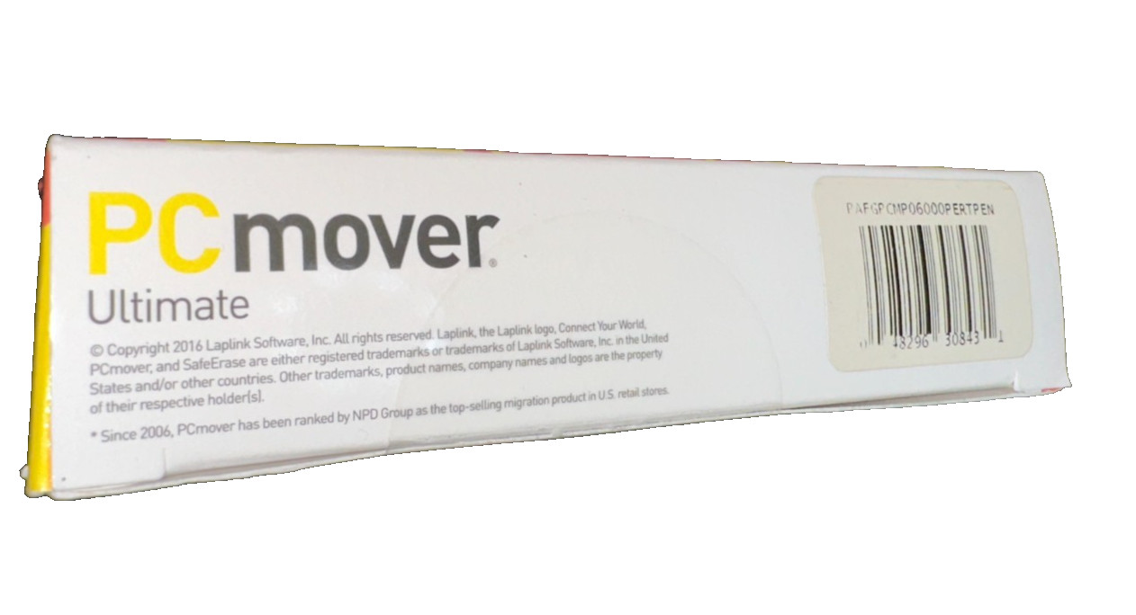 Laplink PCmover Ultimate-PC Transfer Software w/High-Speed Ethernet Cable-USED