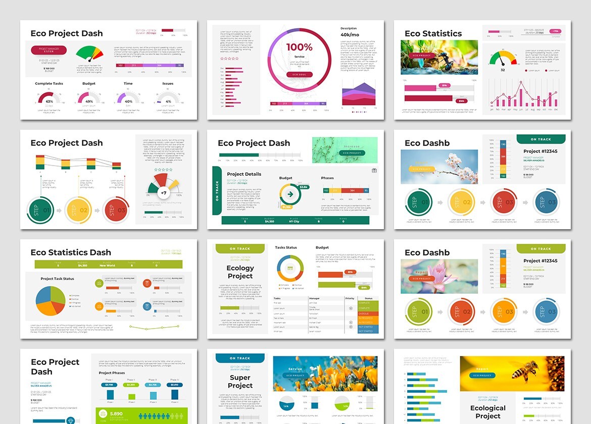 Eco Data Dashboards PowerPoint Presentation Template