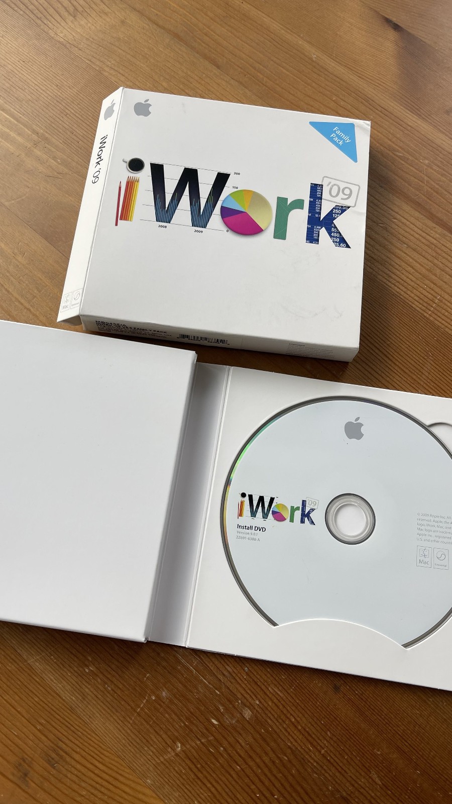 Apple iWork ’09 Full Version CD for Mac MB942Z/A Used 🍎🖥️