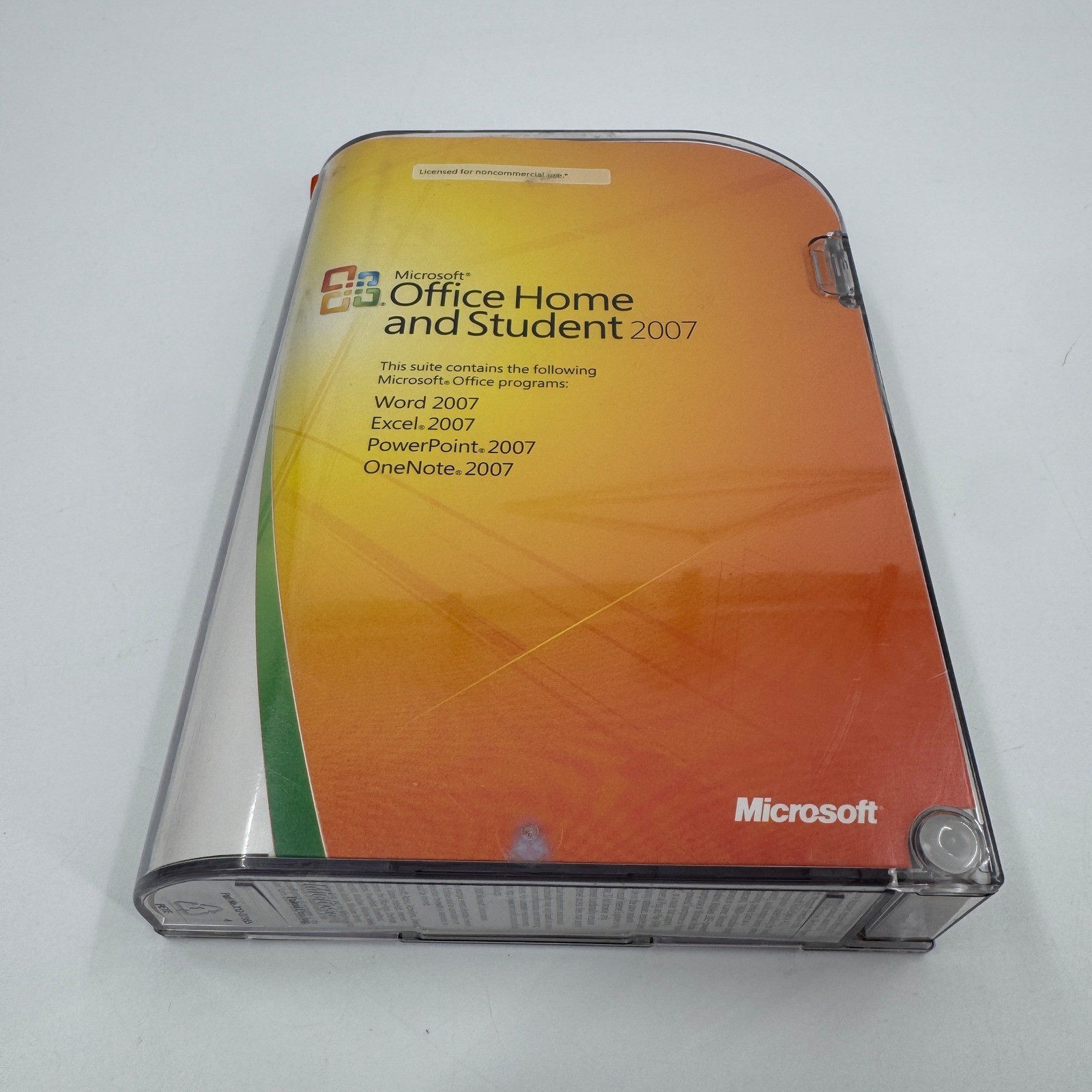 Microsoft Office Home and Student 2007 PC Windows Retail Box Product Key Disc