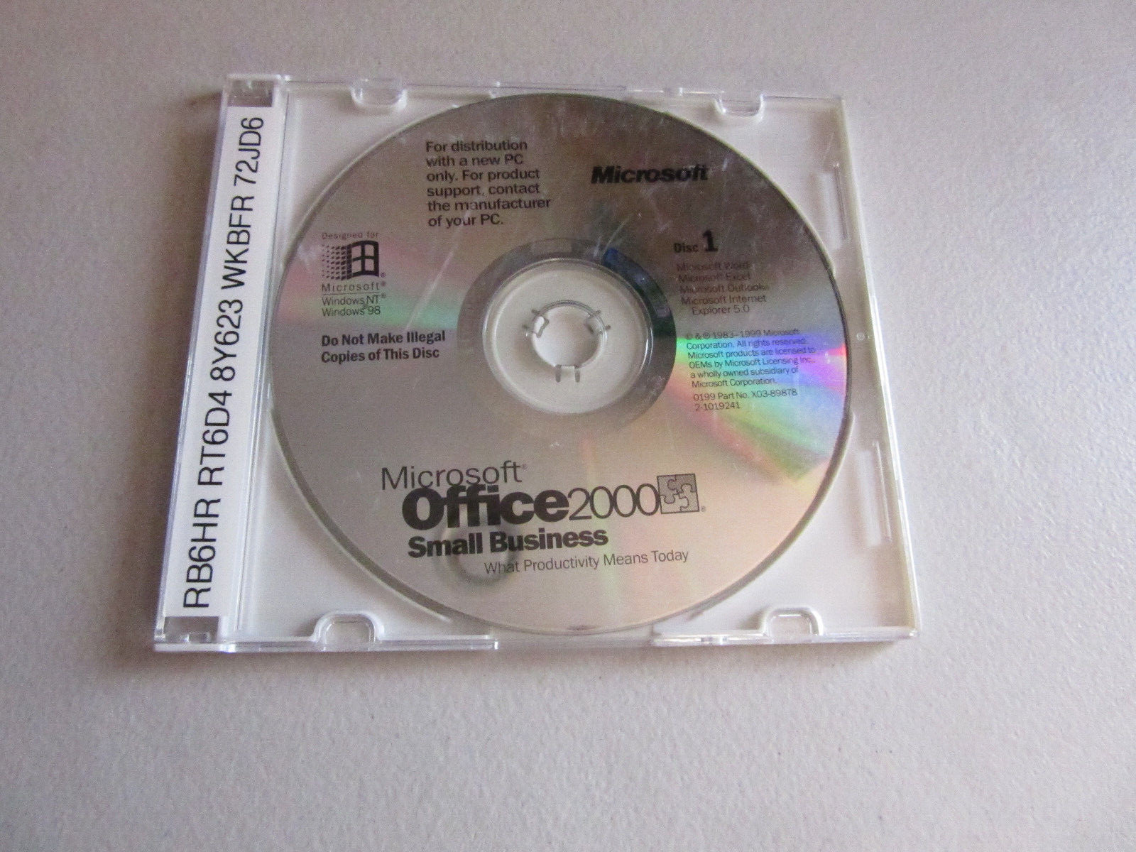 Microsoft Office 2000 Small Business Edition with 2 CD’s, Product Key