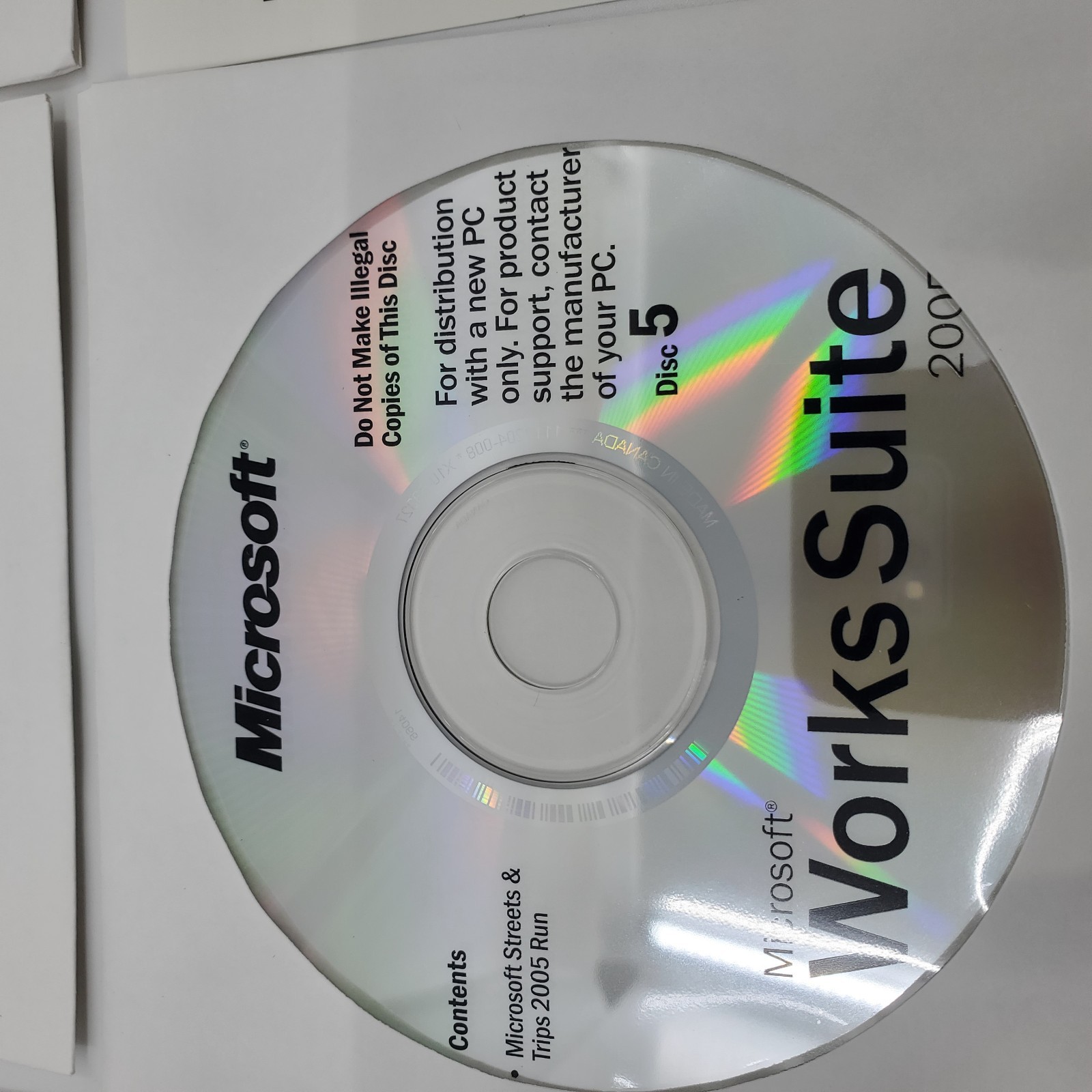 Dell Microsoft Works Suite CD for PC 2005 with Product Key – 5 discs
