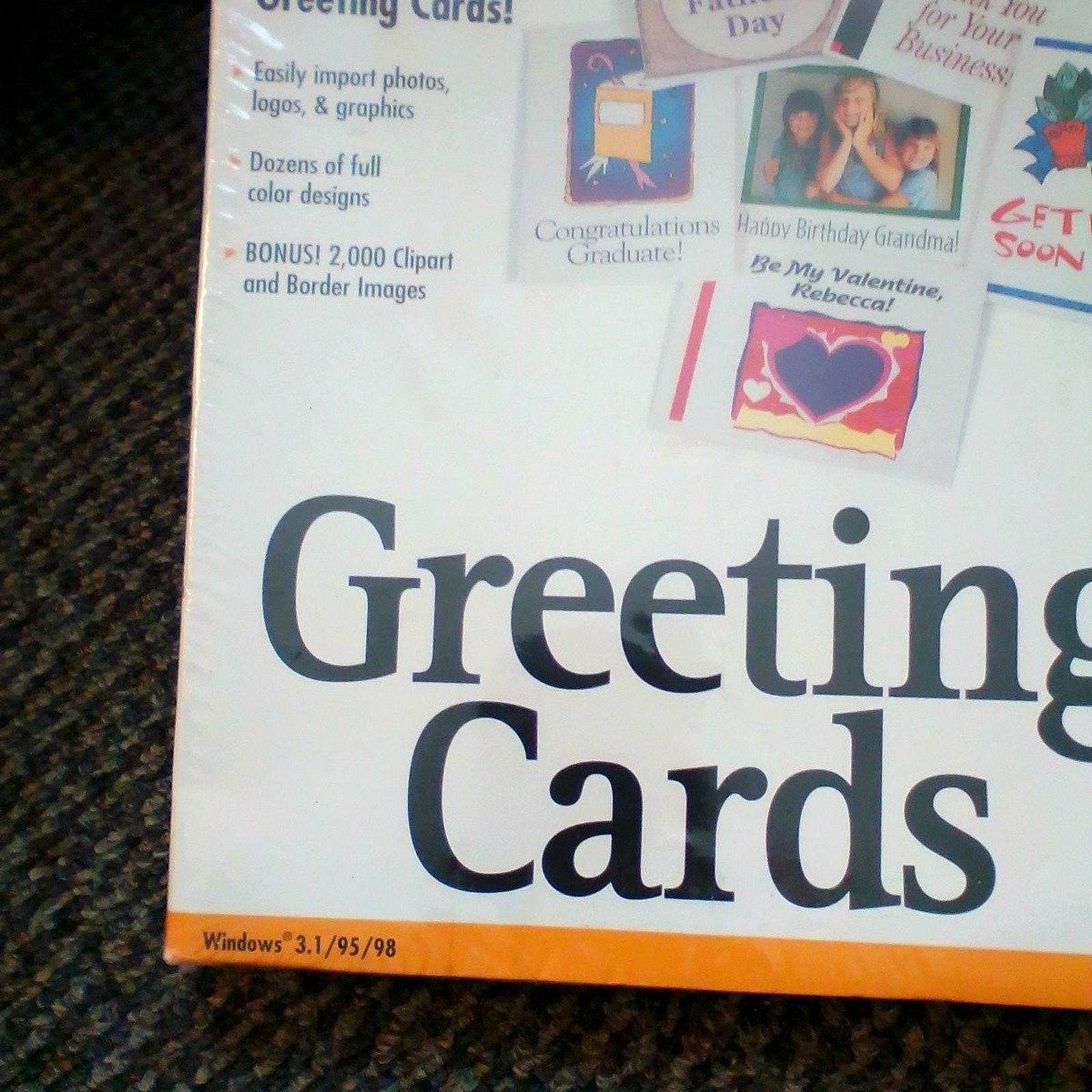 Vtg Computer Software Windows 95 Pro Venture Greeting Cards CD-ROM