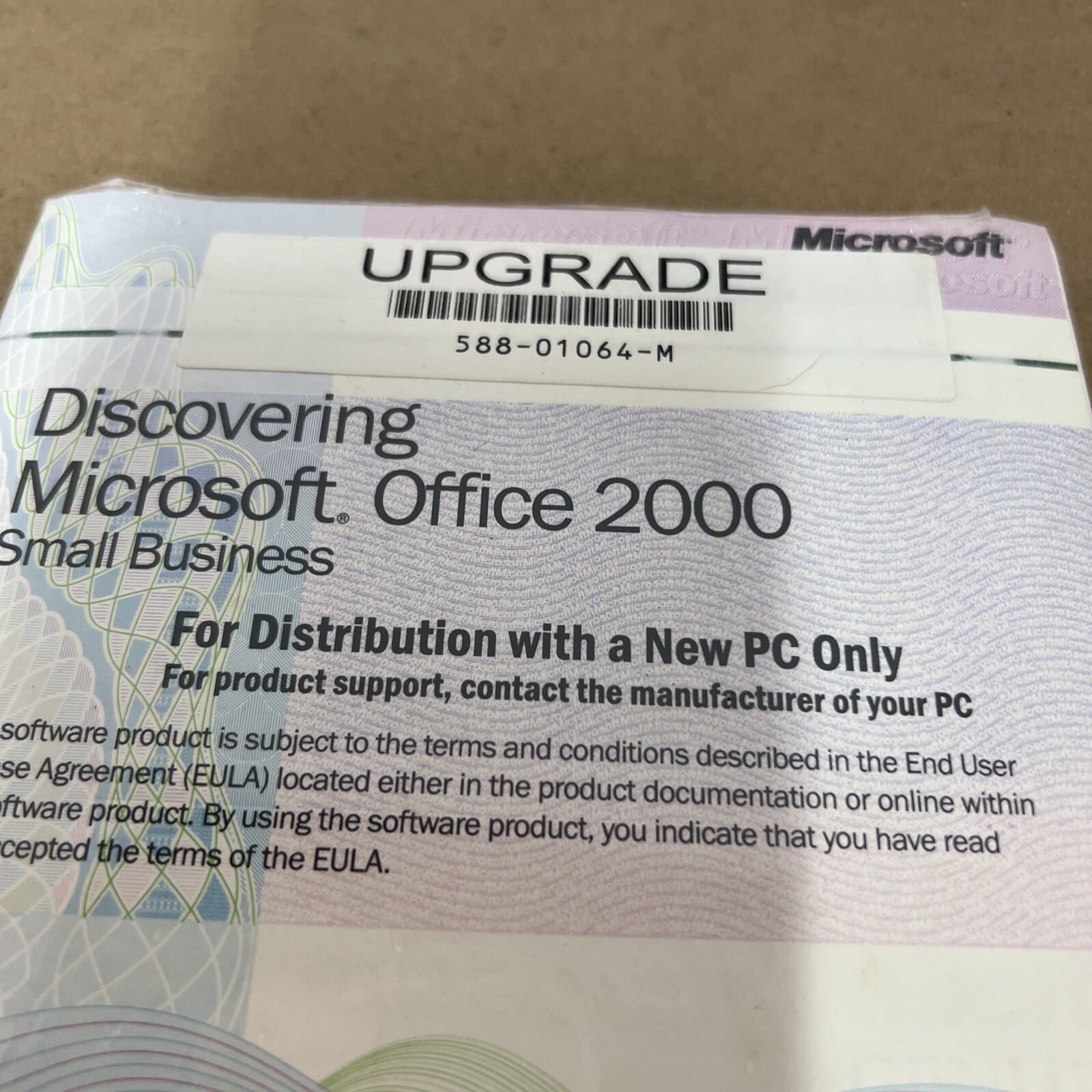 Genuine Microsoft Office 2000 Small Business Upgrade CD Product Key Sealed #2