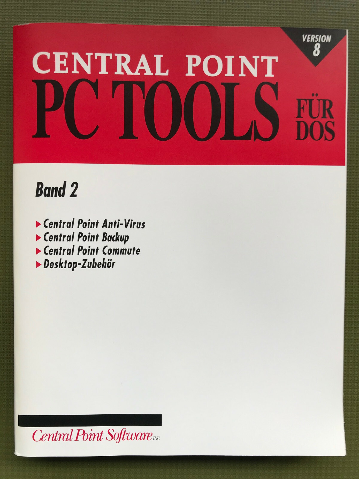 PC TOOLS for DOS – Version 8 – A Central Poit Software with Manuals