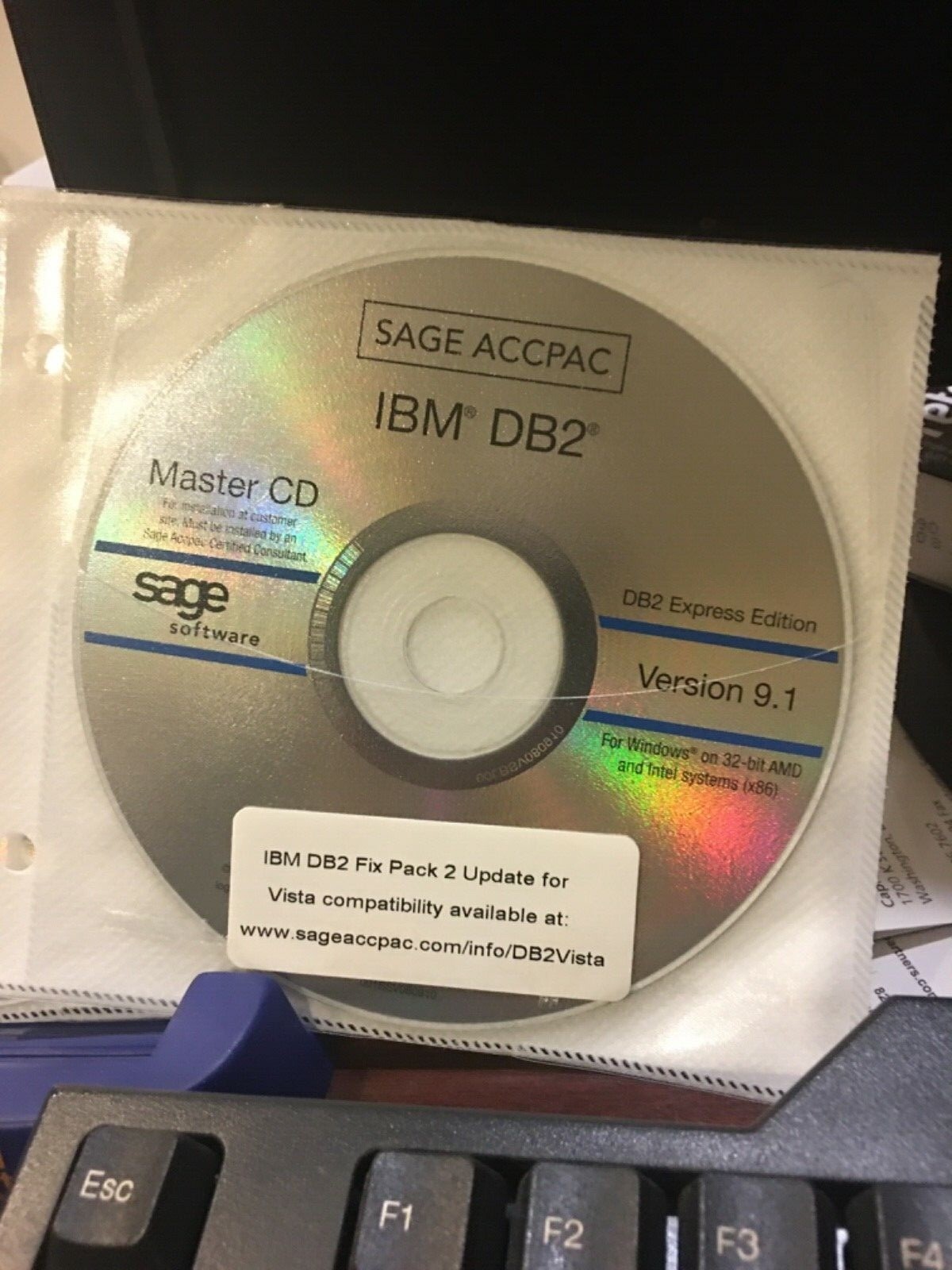 Brand New SAGE ACCPAC for IBM DB2 Master CDs. Never Used.