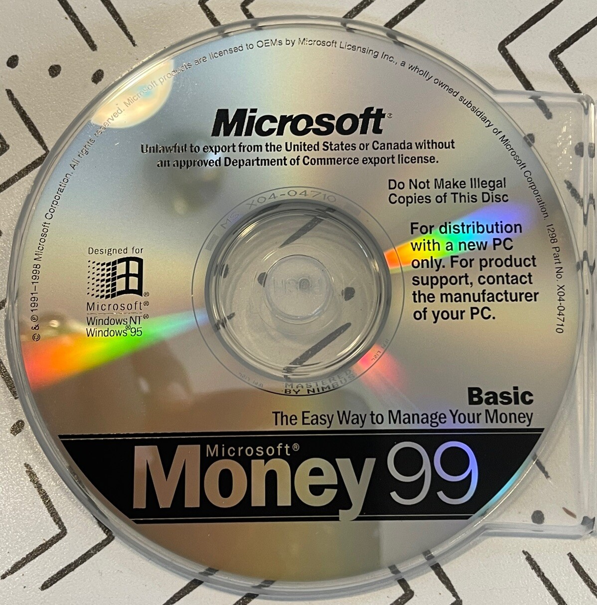 Microsoft Money 99 Basic PC Software For Windows 95