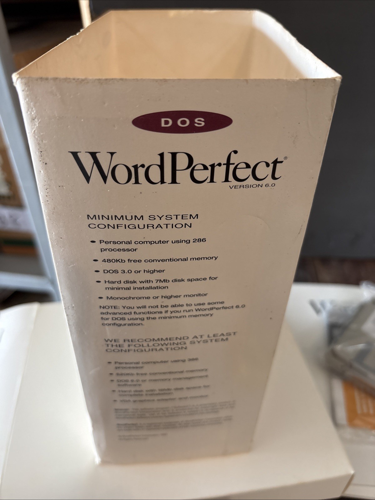 Windows WordPerfect Version 6.0 Word Processor Software Vtg DOS Sealed Disks
