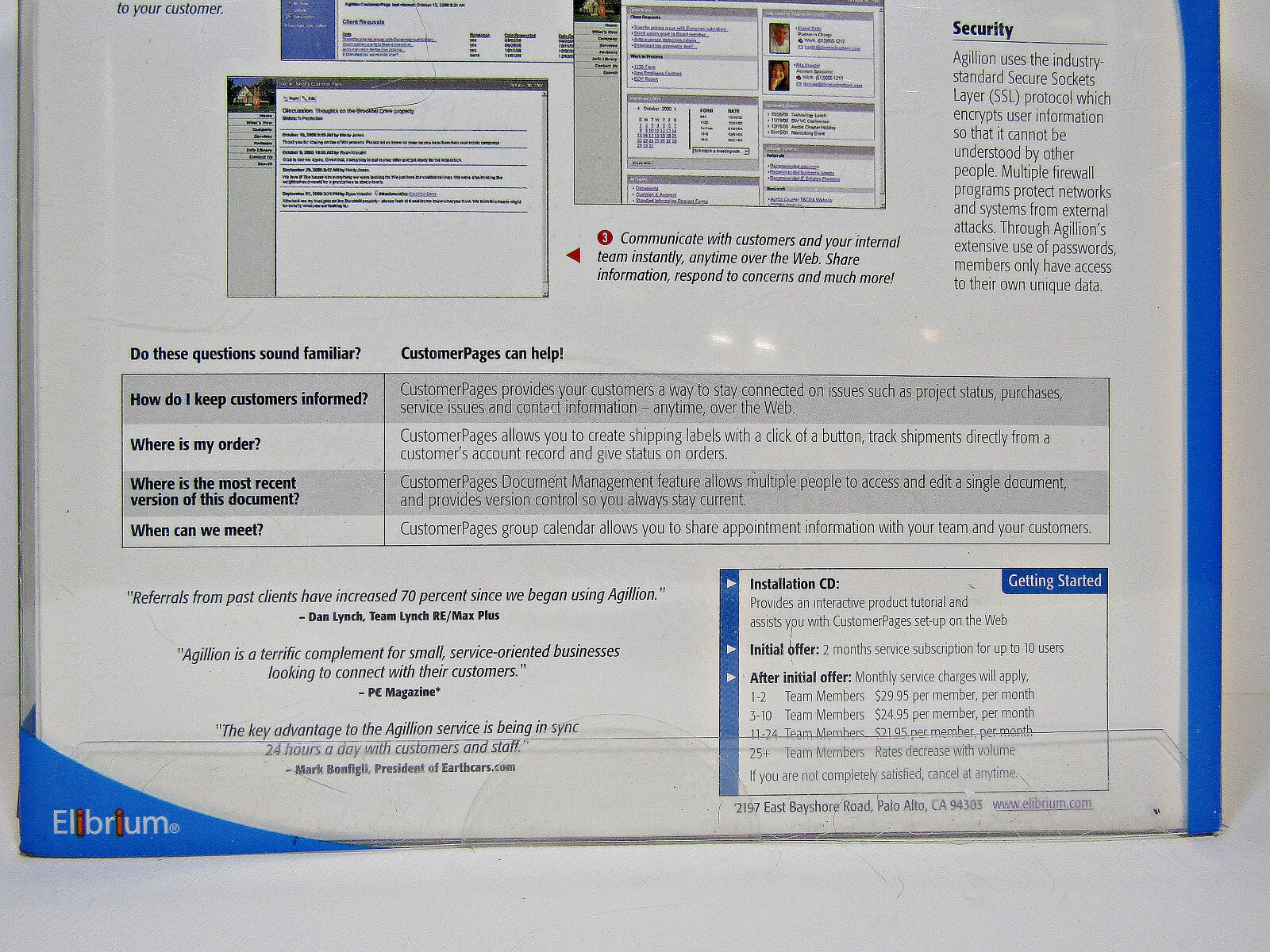 AGILLION Customer Pages Internet Based Application – Serving Customers Online