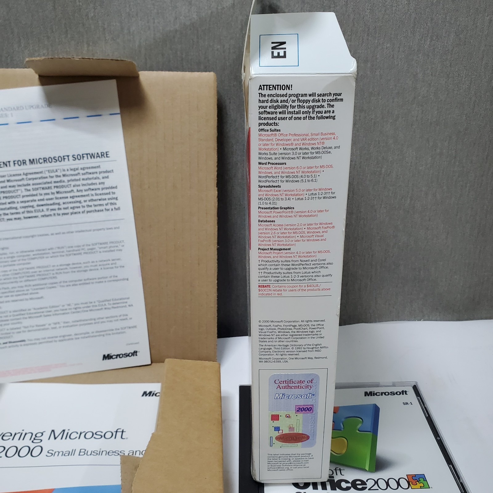 Microsoft Office 2000 Standard & Professional Software Requires Windows 95 or NT