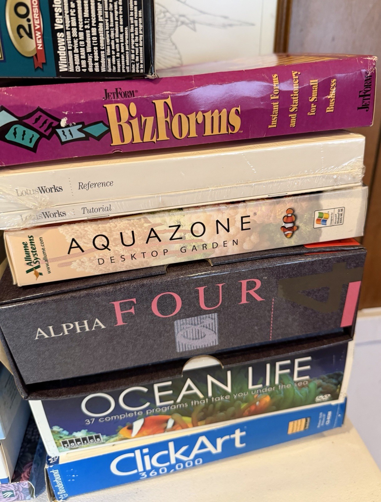 Computer programs lot Family Tree Microsoft Office Alpha Four Click Art Lotus