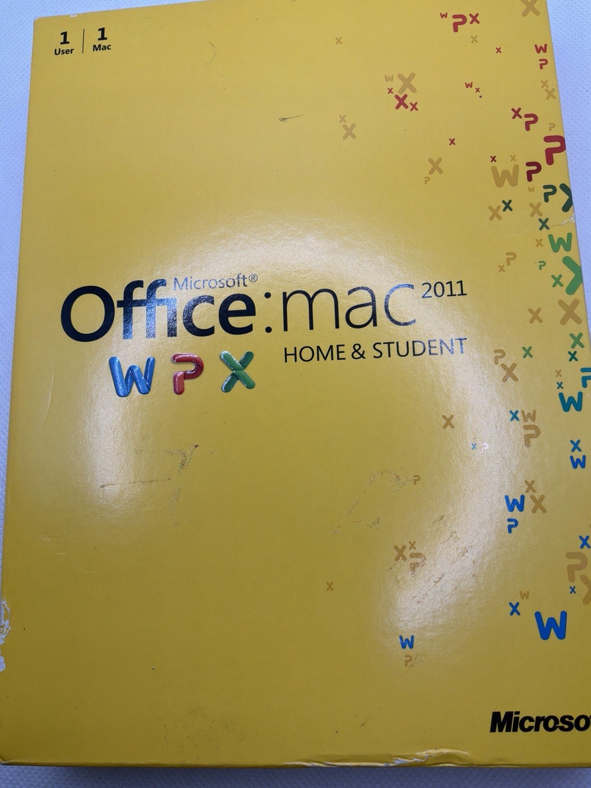 Microsoft Office Mac 2011 Home & Student 1 User DVD Retail Box Tested Complete