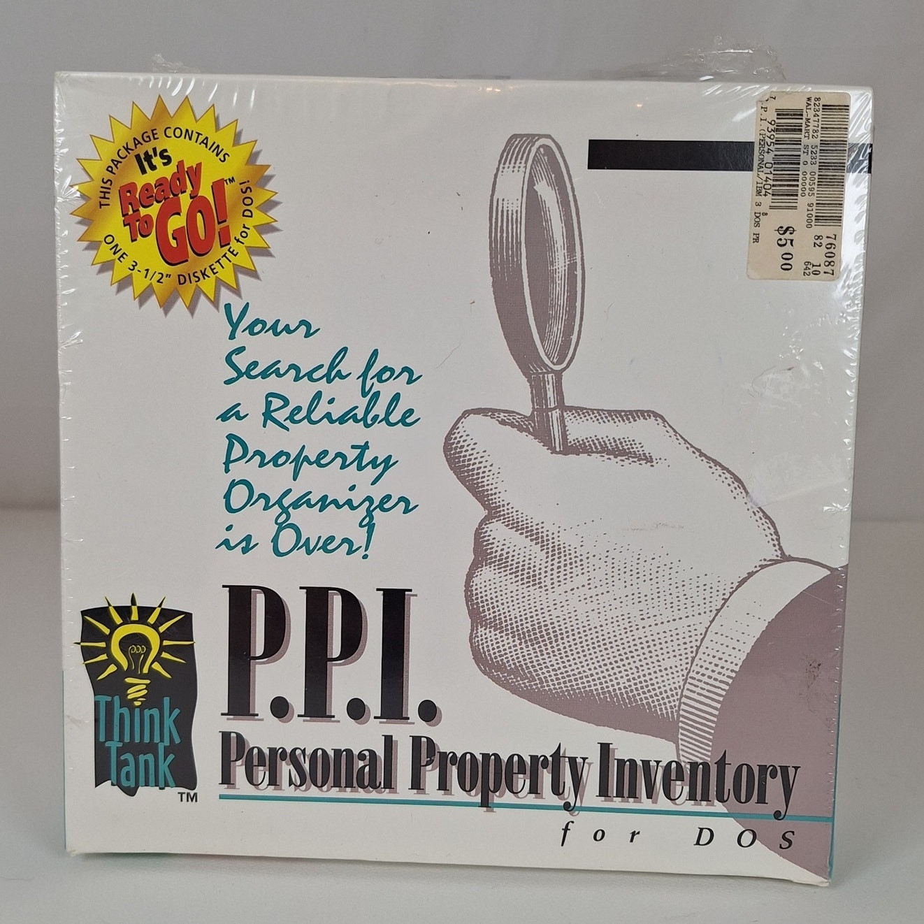 Think Tank PersonaI Property Inventory DOS Software 3.5″ Disk (New & Sealed)