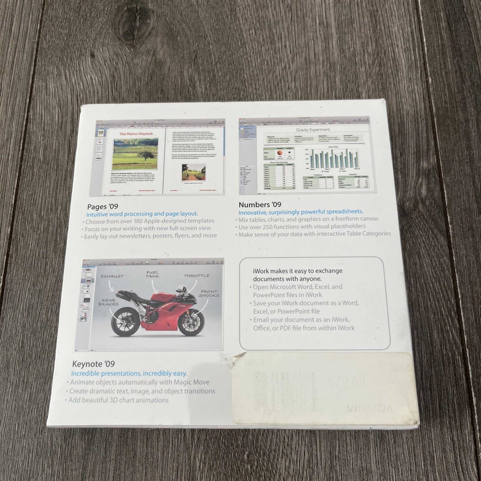 Apple iWork ’09 (Retail) (1 User/s) – Full Version for Mac MB942Z/A