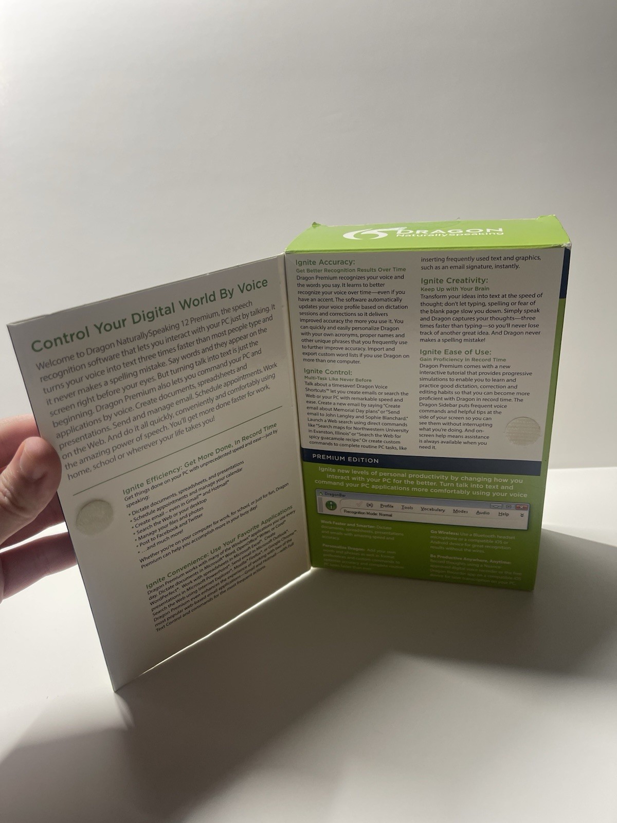 DRAGON Naturally Speaking Premium Edition Version 12 Speech Recognition Software