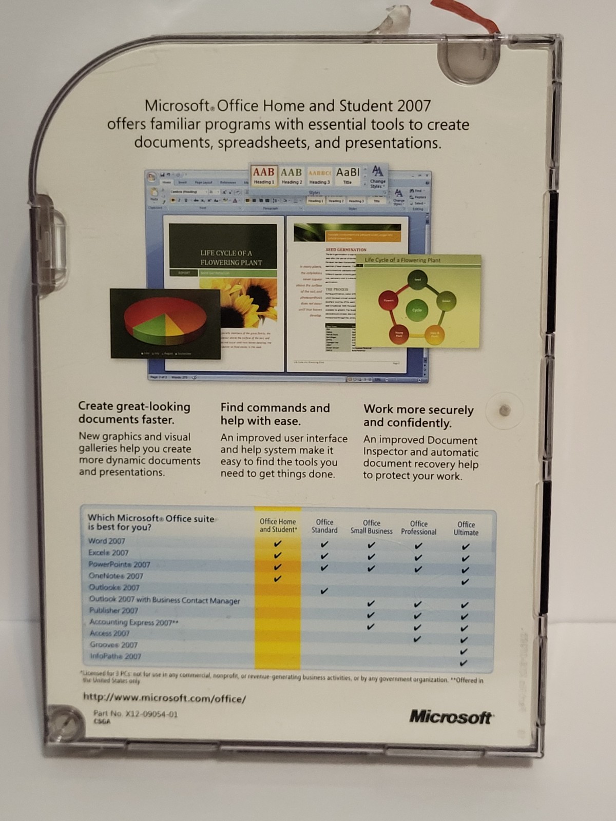 Microsoft Office 2007 Home & Student Licenses for 3 PCs w/ KEY Full Retail Box