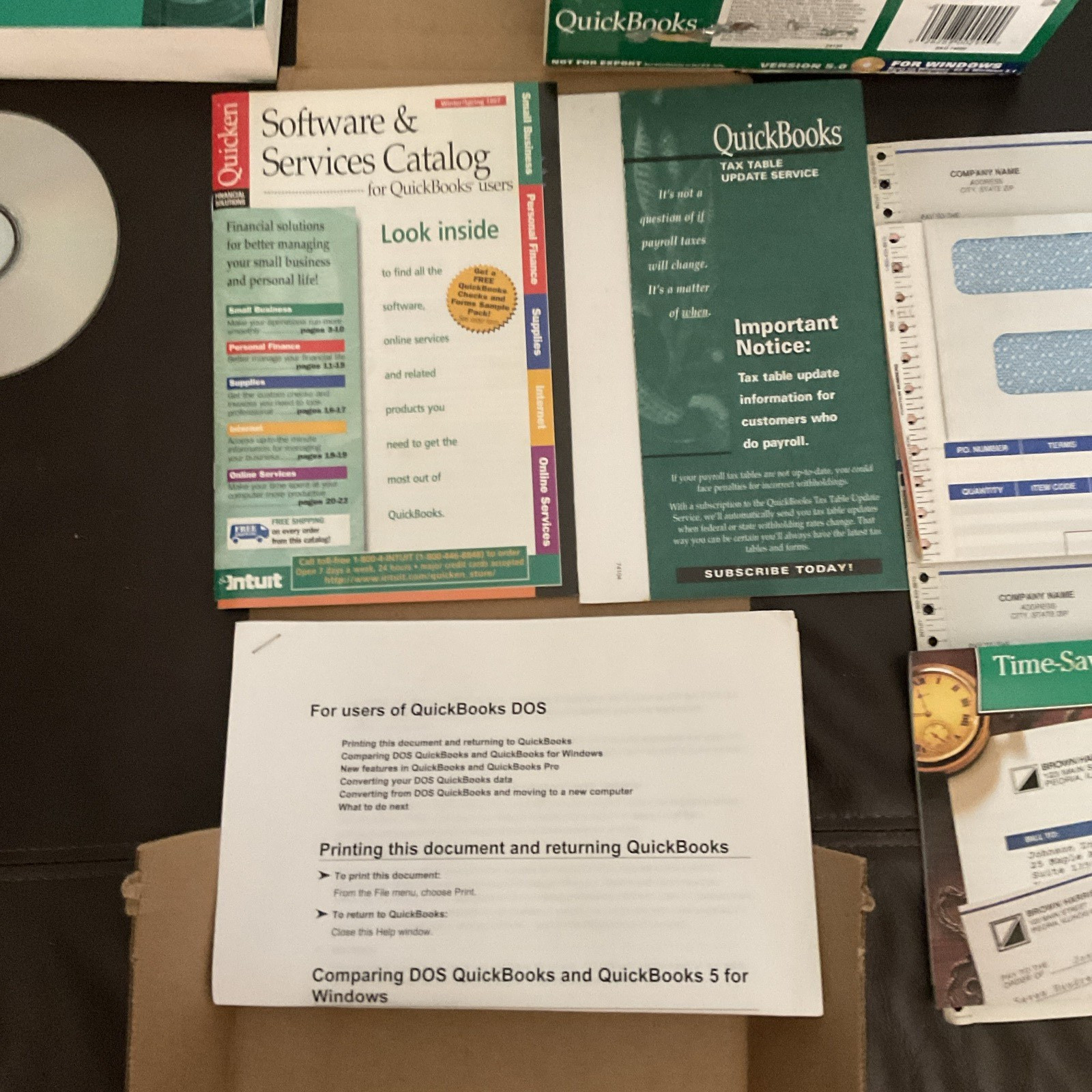 Quickbooks Version 5.0 for Windows Early QB Vintage with CD & FD’s