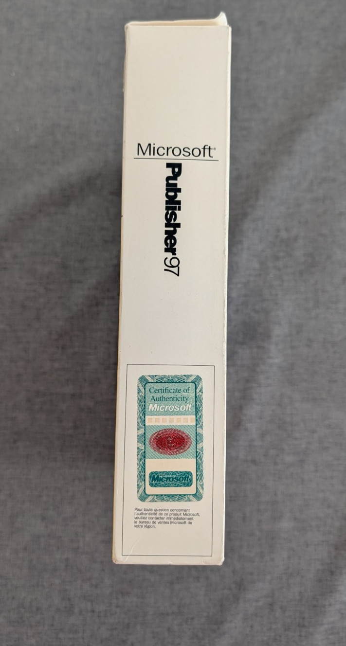 Microsoft Publisher 97, Floppy 3.5″, French Canadian Edition, Big Box Software