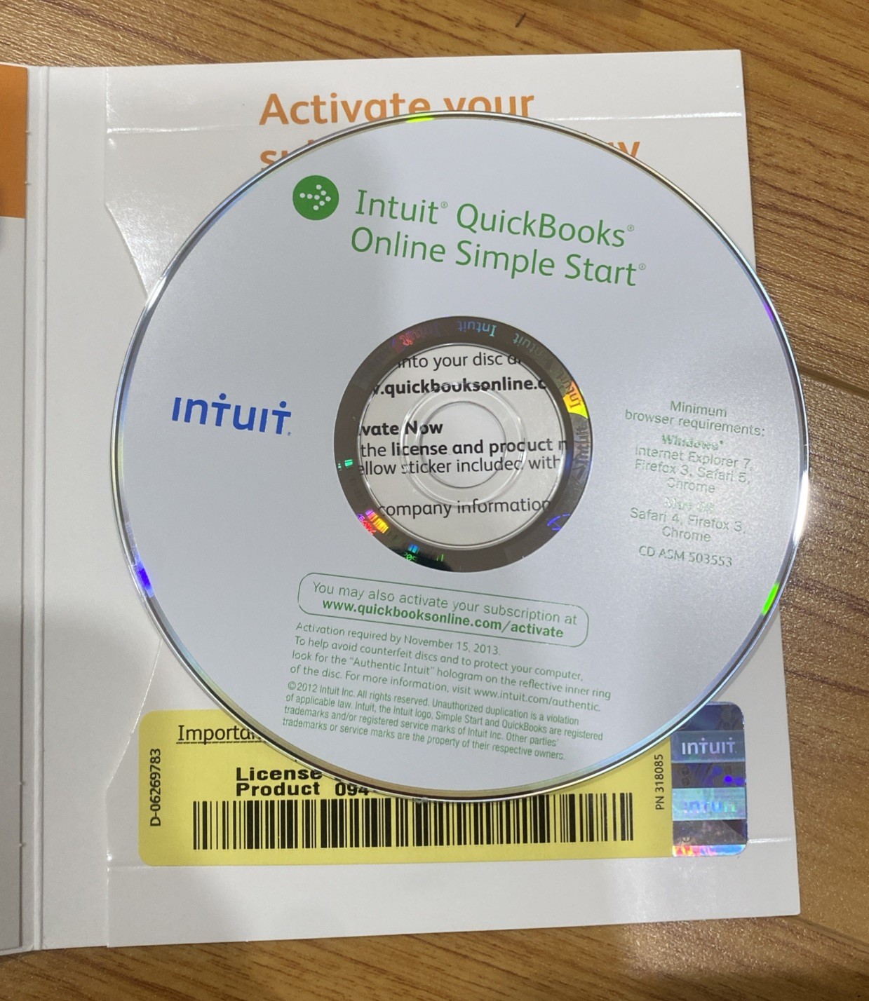 Intuit QuickBooks Online 2011 Small Business Accounting – CD, License Code