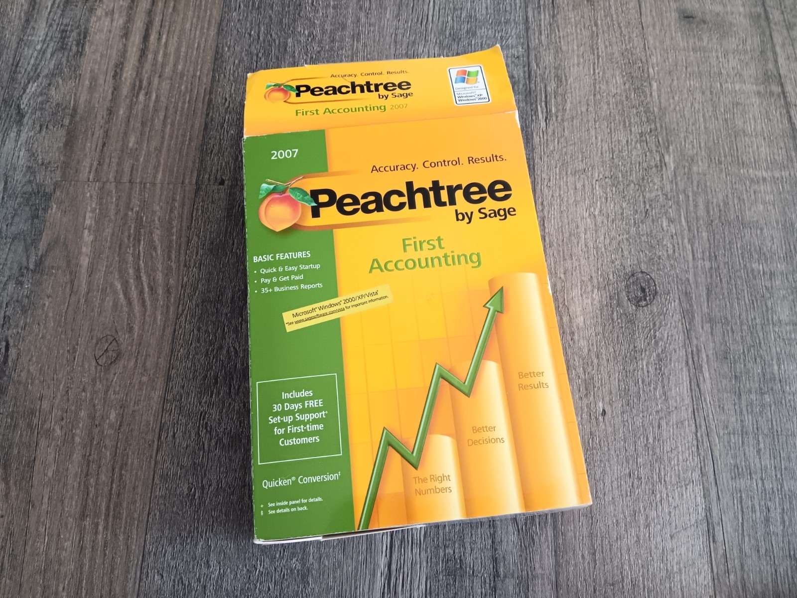 Peachtree By Sage First Accounting 2007 PC-ROM Boxset Microsoft Windows XP 2000