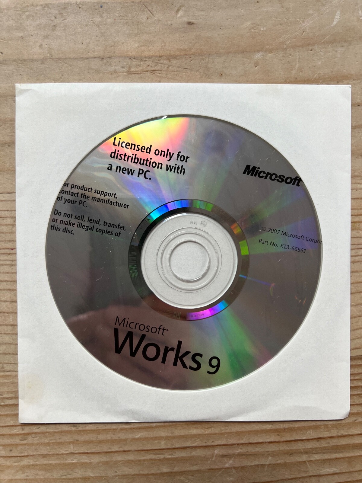 Works 9 Installation Disc Genuine Dell, 2007 Microsoft, sealed jacket