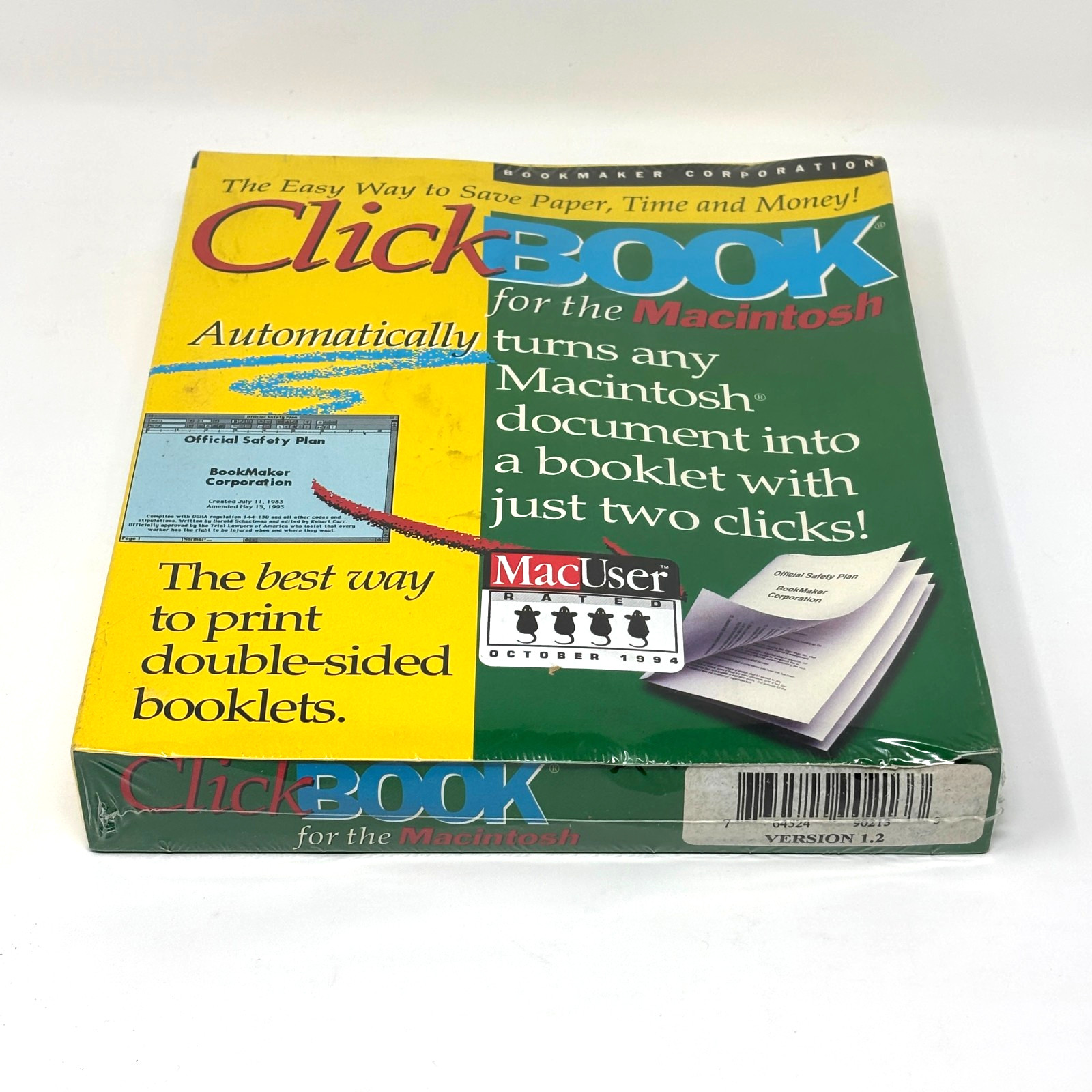 Vintage 90s Sealed Clickbook 1.2 for the Macintosh Software – Bookmaker