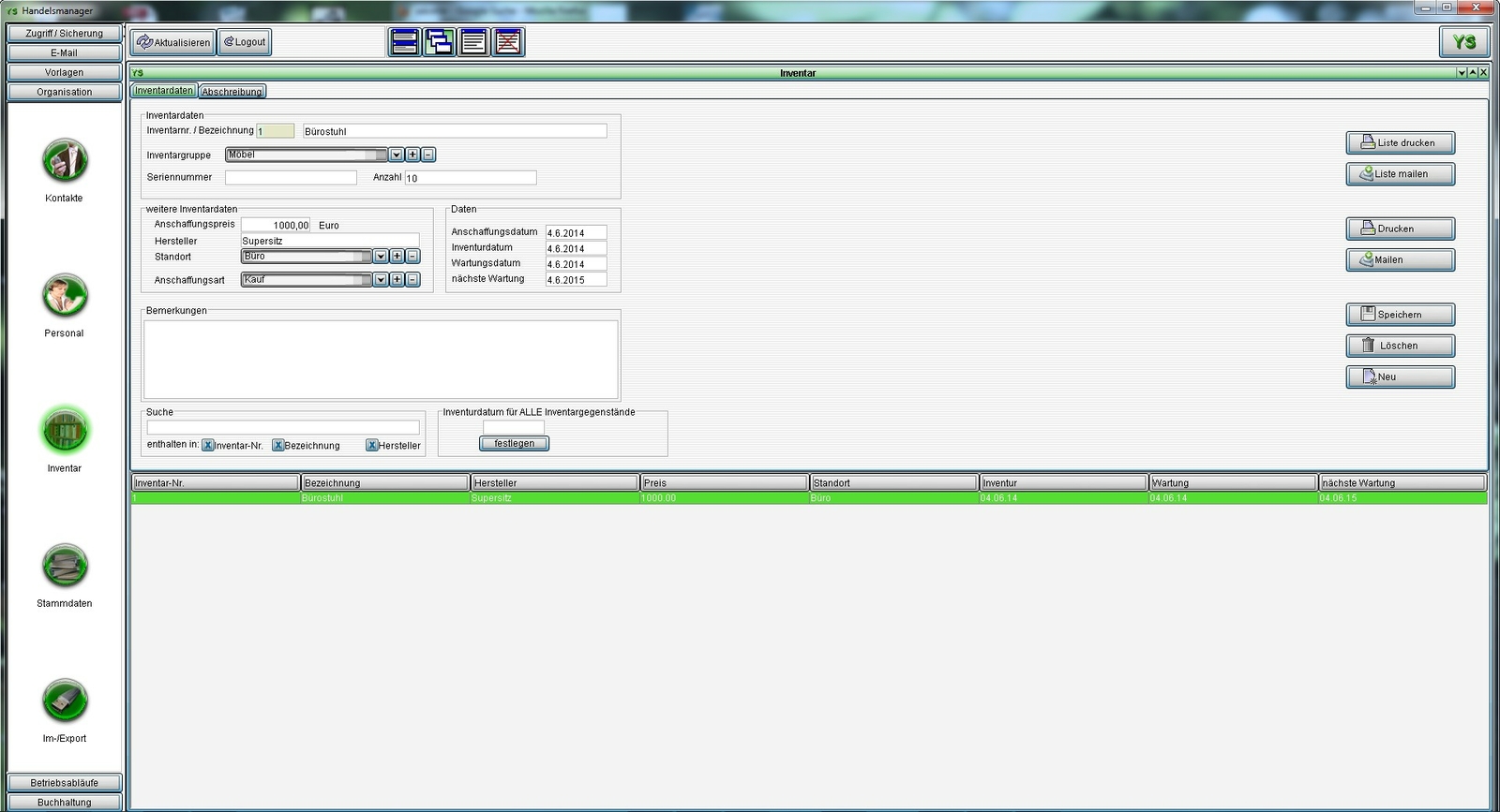 Dealer Software, Import, Export, Accounting and Accounting Program, WaWi, P&L
