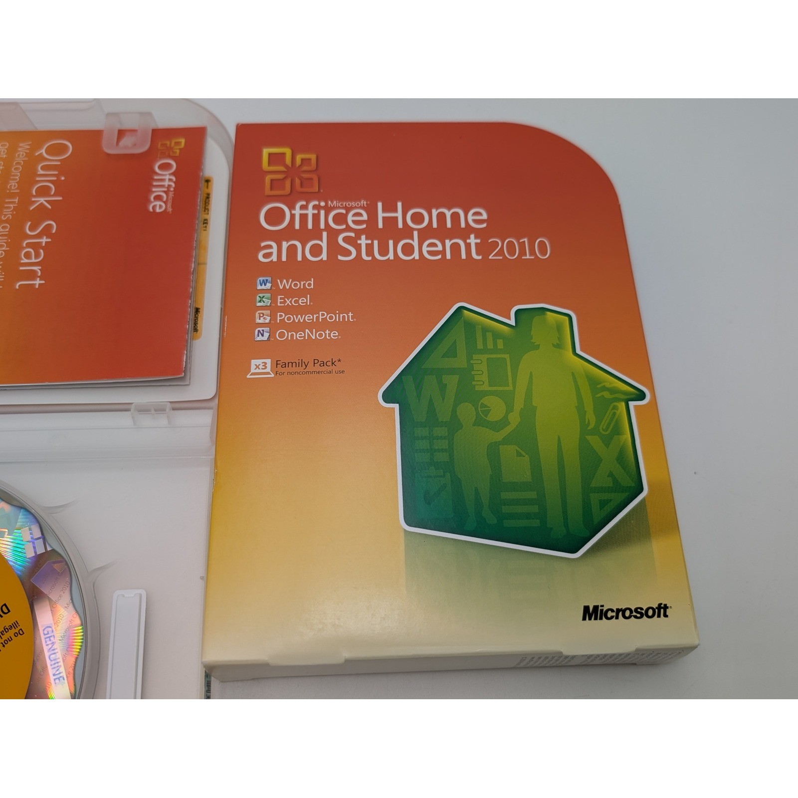Microsoft Office Home and Student 2010 (Windows) x3 Family Pack With Key (VG)
