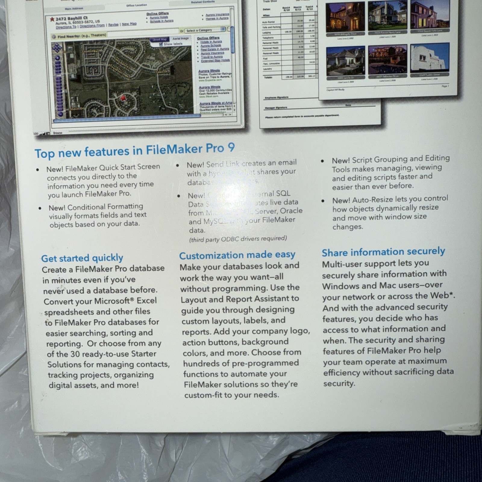 FileMaker Pro 9 Software for Windows and Mac Complete in Box