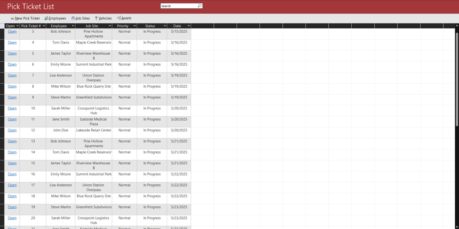 Custom Asset Tracking & Pick Ticket Management System for Construction Teams