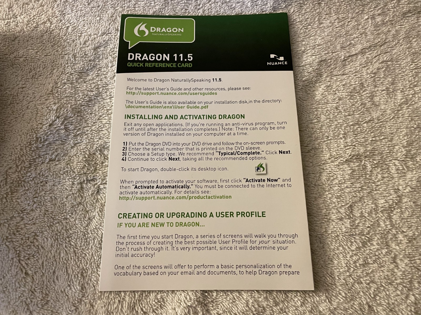 Dragon Naturally Speaking Software v11.5 with HEADSET INCLUDED!