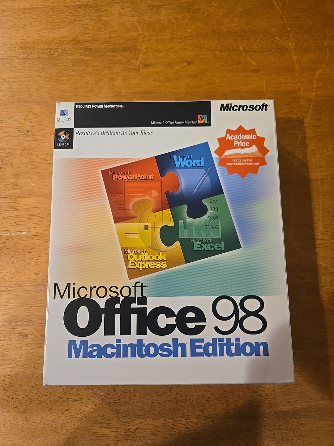 Microsoft Office 98 Macintosh Edition Complete W/Booklets – Untested
