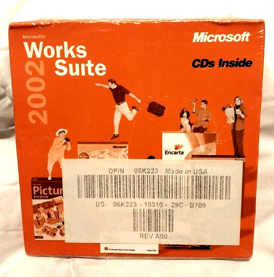 Microsoft Works Suite 2002 – New & w/ Product Key – New!