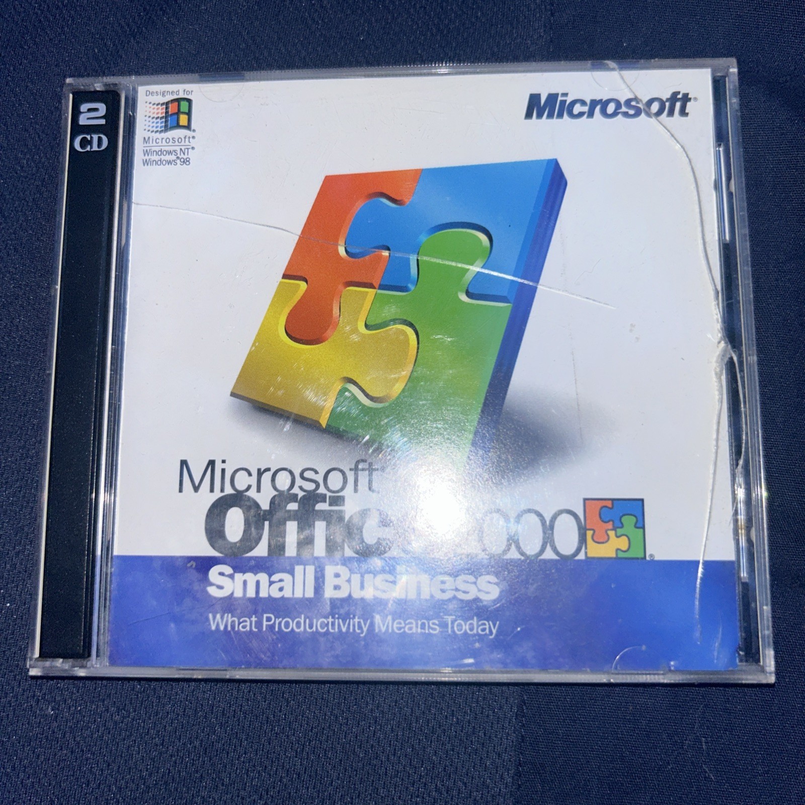 Microsoft Office 2000 Small Business 2 CD Set w/Product Key, Pre-owned