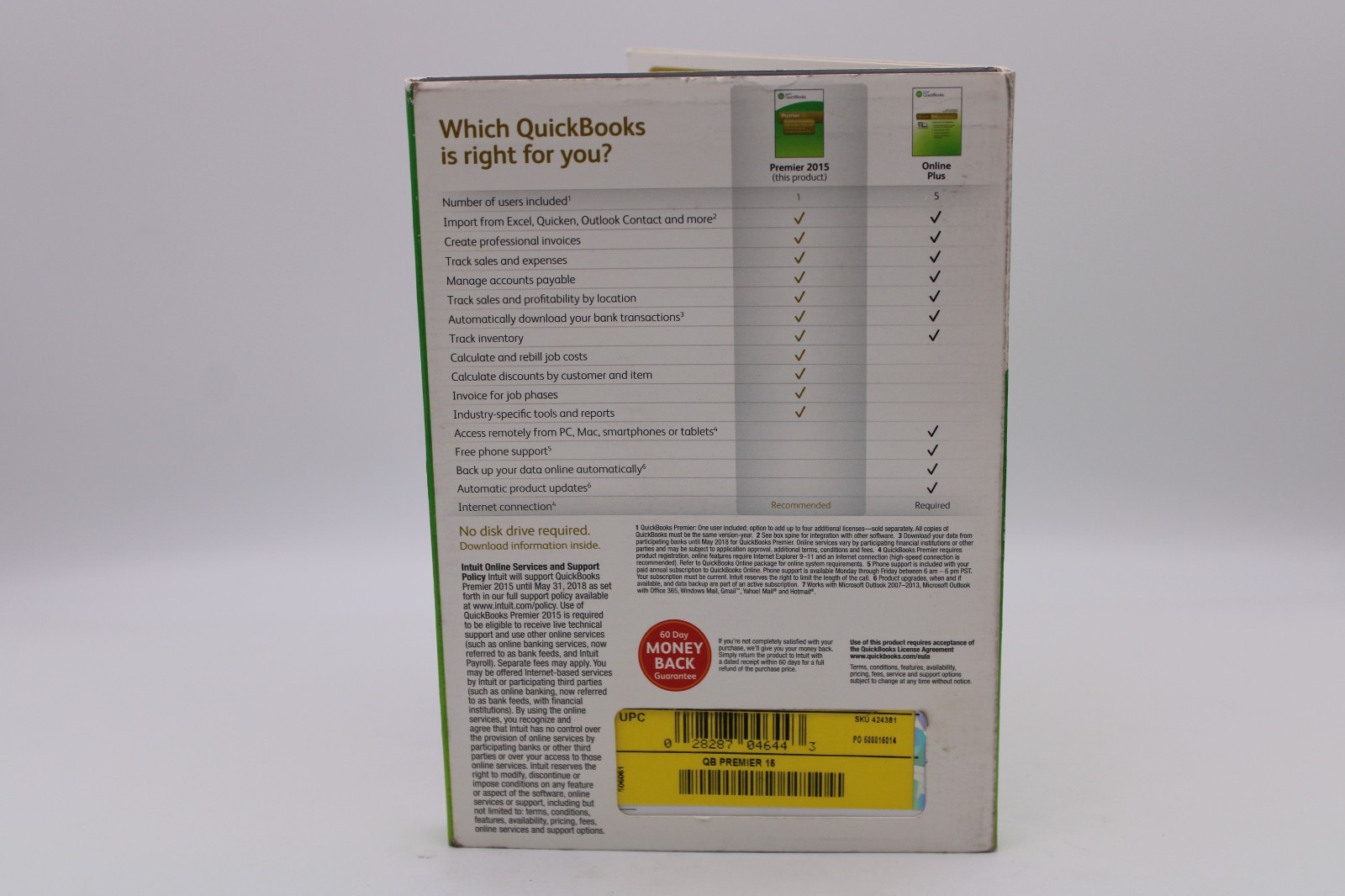 Intuit QuickBooks – Premier Desktop 2015 – Accounting Software License and Key